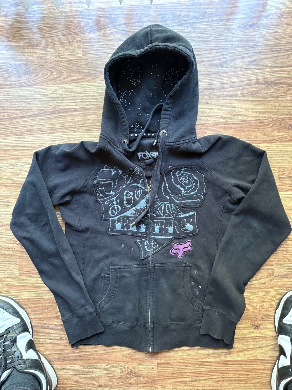 Vintage Women’s Fox Racing Zip-Up Hoodie - Picture 4 of 8
